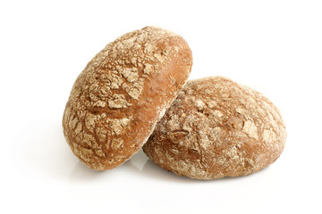 Round rye buns