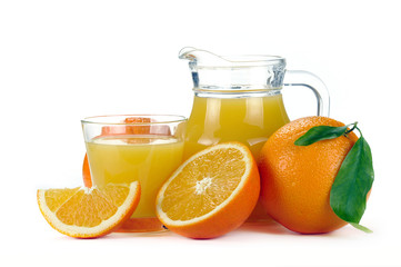 orange juice and fruit