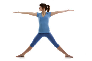 Image of a girl practicing yoga
