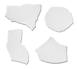 white paper ripped message background