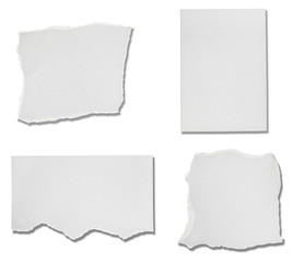 white paper ripped message background