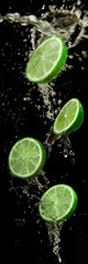 limes with water splash