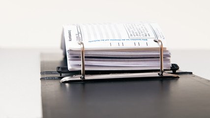 Mappe mit Kontoauszüge