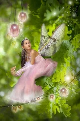 Wall murals Fairies and elves Little fairy in the wood