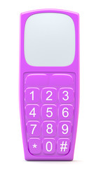 Mobile phone isolated on white background