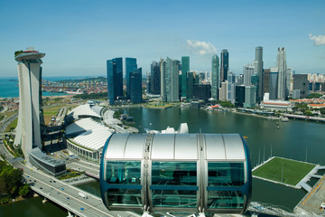 Obraz premium Singapore Flyer and Marina Bay