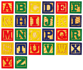 wooden alphabet blocks