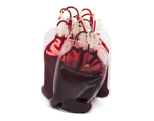 bags of blood, isolated