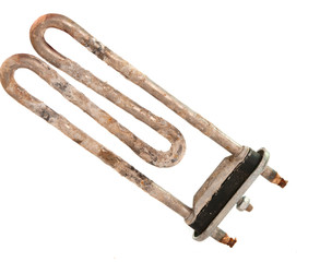 heating elements of water heater with scum and sediment