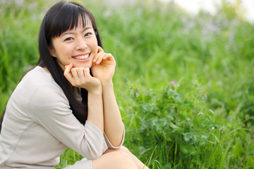 Fototapeta premium 女の子・春