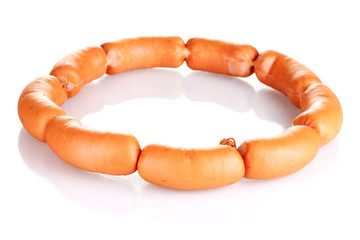 tasty sausages isolation on white