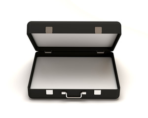 Black Open Case on white background