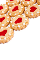 Heart cookies background