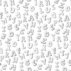 Letters hand written pattern