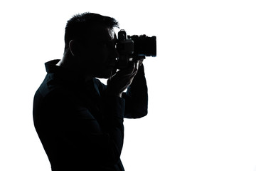 silhouette man portrait photographer