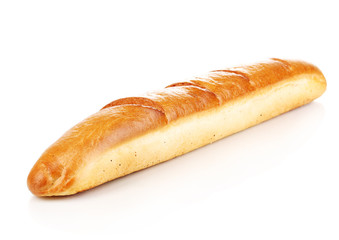Aromatic baguette isolated on white