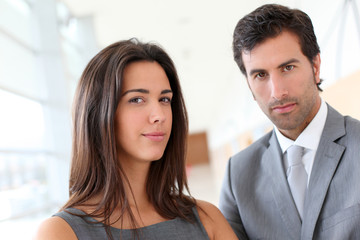 Portrait of business partners looking at camera