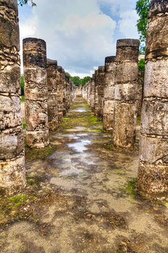 Temple of a Thousand Warriors in Chichen Itza, Mexico