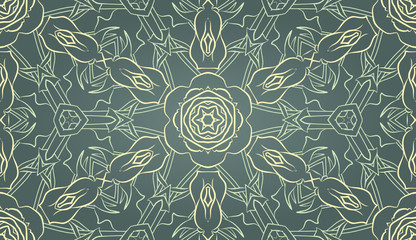 Seamless wallpaper with floral ornament