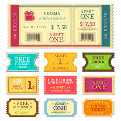Fototapeta premium Set of Movie Ticket