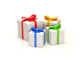Gift Boxes on white background