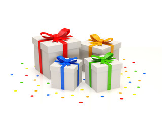 Gift Boxes on white background