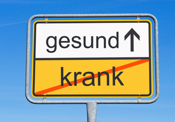 Gesundheit Schild