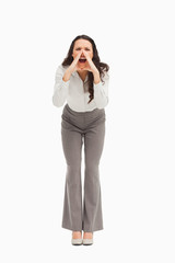 Fototapeta premium Portrait of an employee yelling