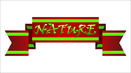 Nature ribbon vector
