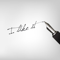 F&uuml;llfederhalter mit Schrit I like it