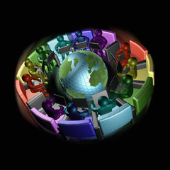 Round dance of color mans