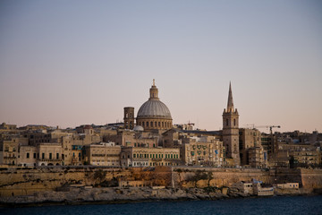 Fototapeta na wymiar Valletta sunset, Malta
