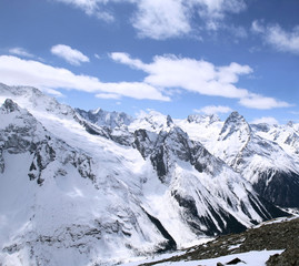 Beautiful high mountains of the Caucasus
