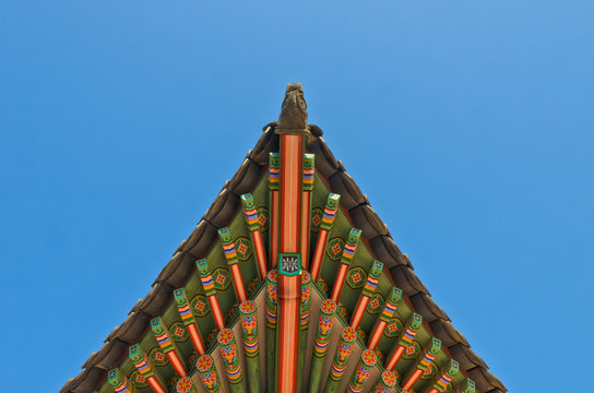 ancient korean style end roof decorative ornament