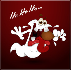 Funny Ghost Vector