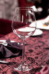 Tables set for meal