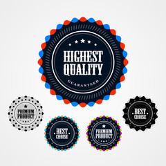 Collection of Premium Quality badges