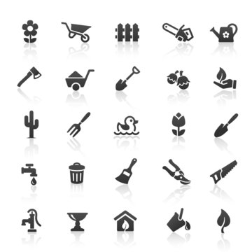 Black Garden Icons
