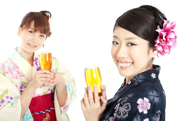 Beautiful kimono woman