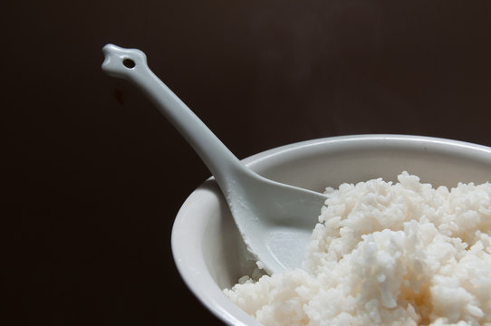 Bowl of Rice with Spoon