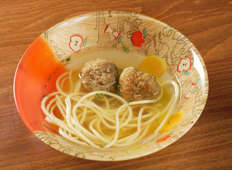 soup with meatballs