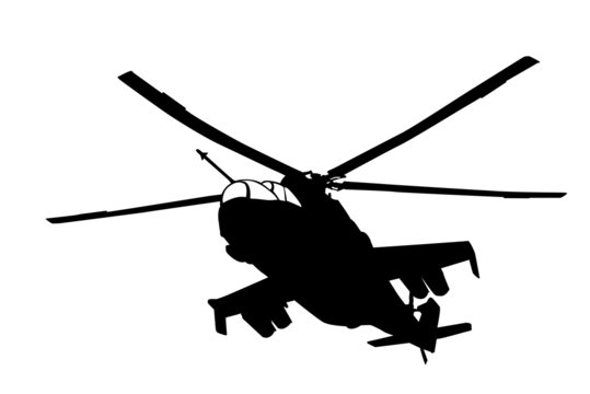 Mi-24 (Hind) helicopter silhouette