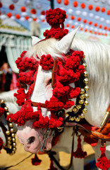 Feria de Sevilla, caballo engalanado