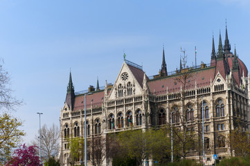 Naklejka premium Hungarian Houses of Parliament Budapest Hungary