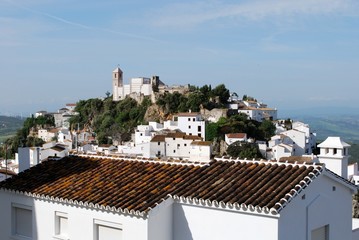 View of whitewashed village, Casares, Spain © Arena Photo UK © arenaphotouk