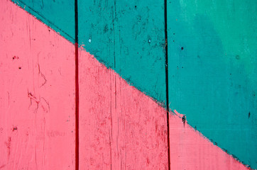 red and green painted boards