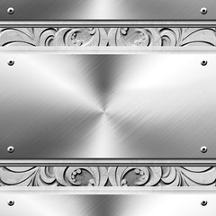 Silver metal plate