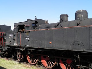 Plakat steam engine locomotive
