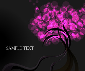emotional abstract pink color tree
