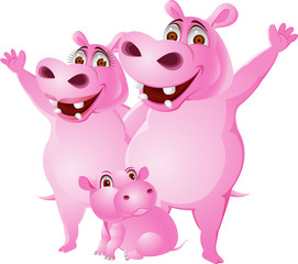 Obraz na płótnie Canvas Rodzina Hippo